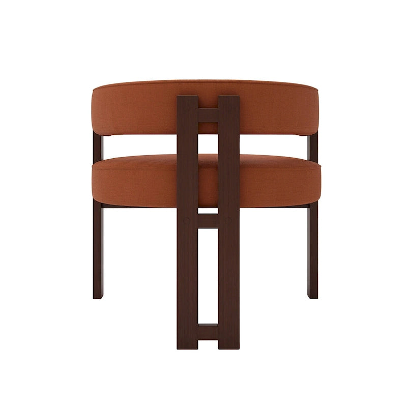 Open-Back Teddy Fabric Accent Chairs with Three Legs, Set of 2