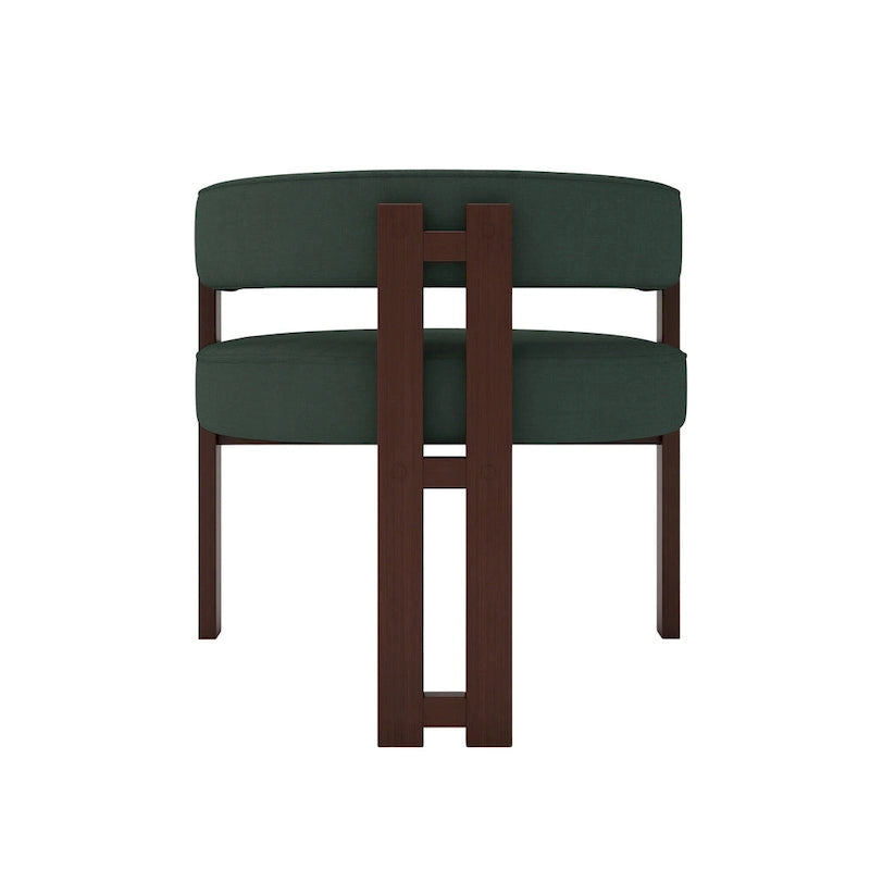 Open-Back Teddy Fabric Accent Chairs with Three Legs, Set of 2