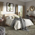 Adjustable Diamond-Tufted Arched Headboard Bed