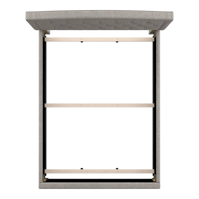 Adjustable Diamond-Tufted Arched Headboard Bed