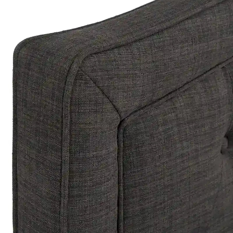 Adjustable Diamond-Tufted Arched Headboard Bed