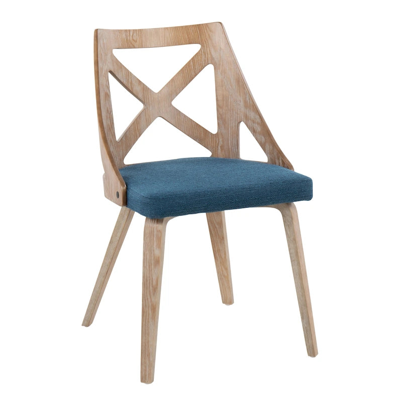 Farmhouse Dining Chairs with X-Back, Set of 2
