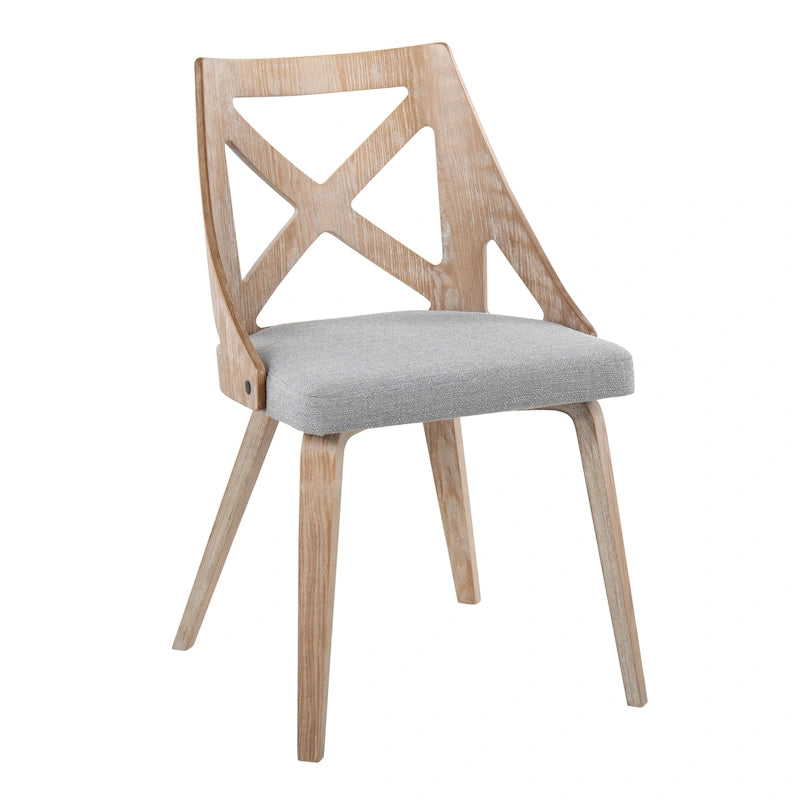 Farmhouse Dining Chairs with X-Back, Set of 2