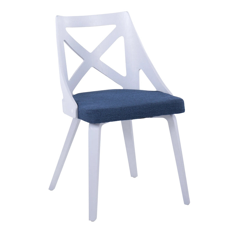 Farmhouse Dining Chairs with X-Back, Set of 2
