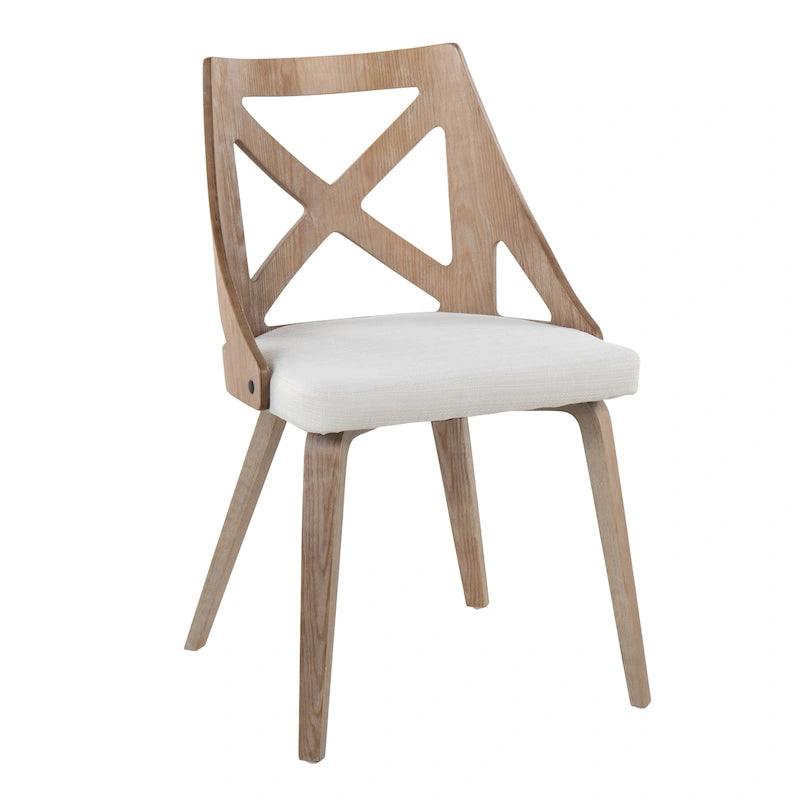 Farmhouse Dining Chairs with X-Back, Set of 2