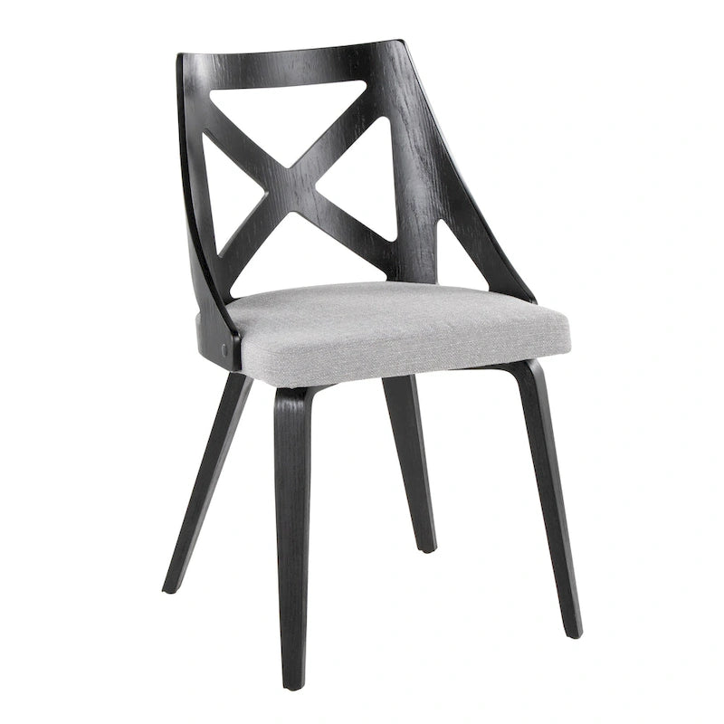 Farmhouse Dining Chairs with X-Back, Set of 2