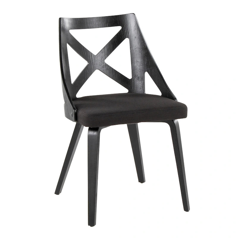 Farmhouse Dining Chairs with X-Back, Set of 2