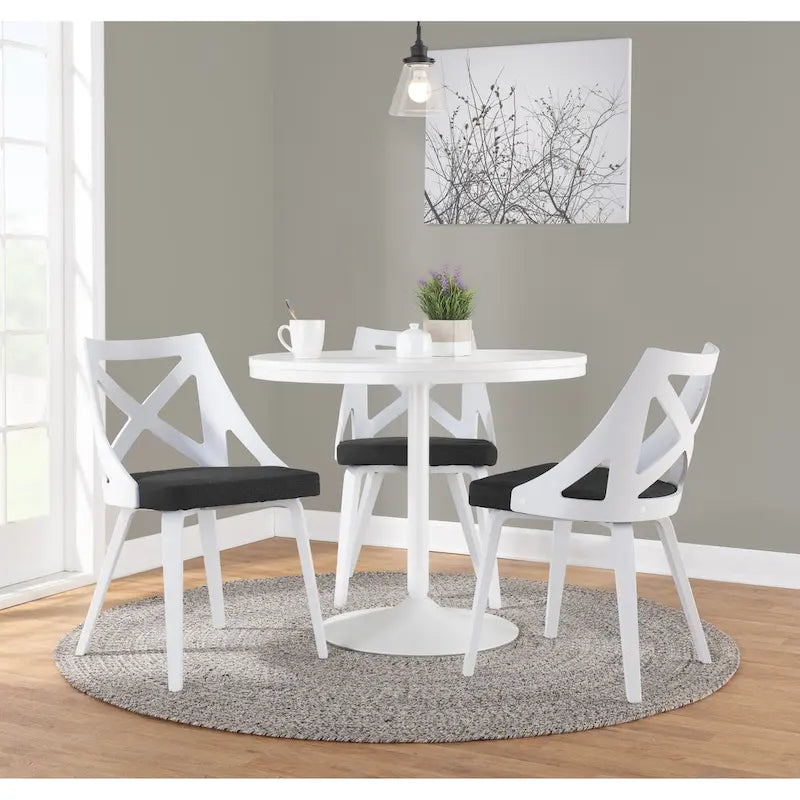 Farmhouse Dining Chairs with X-Back, Set of 2