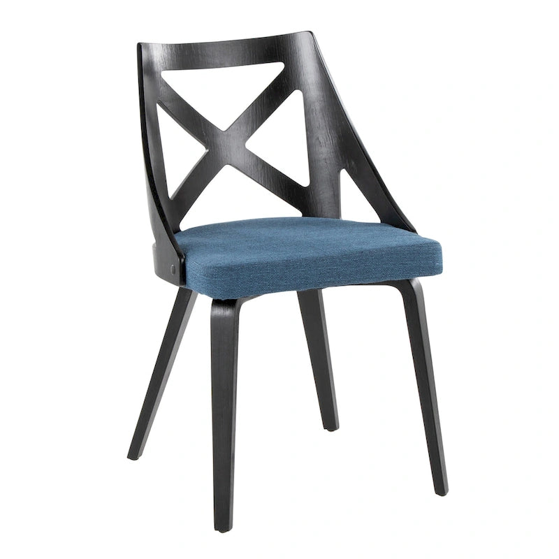 Farmhouse Dining Chairs with X-Back, Set of 2