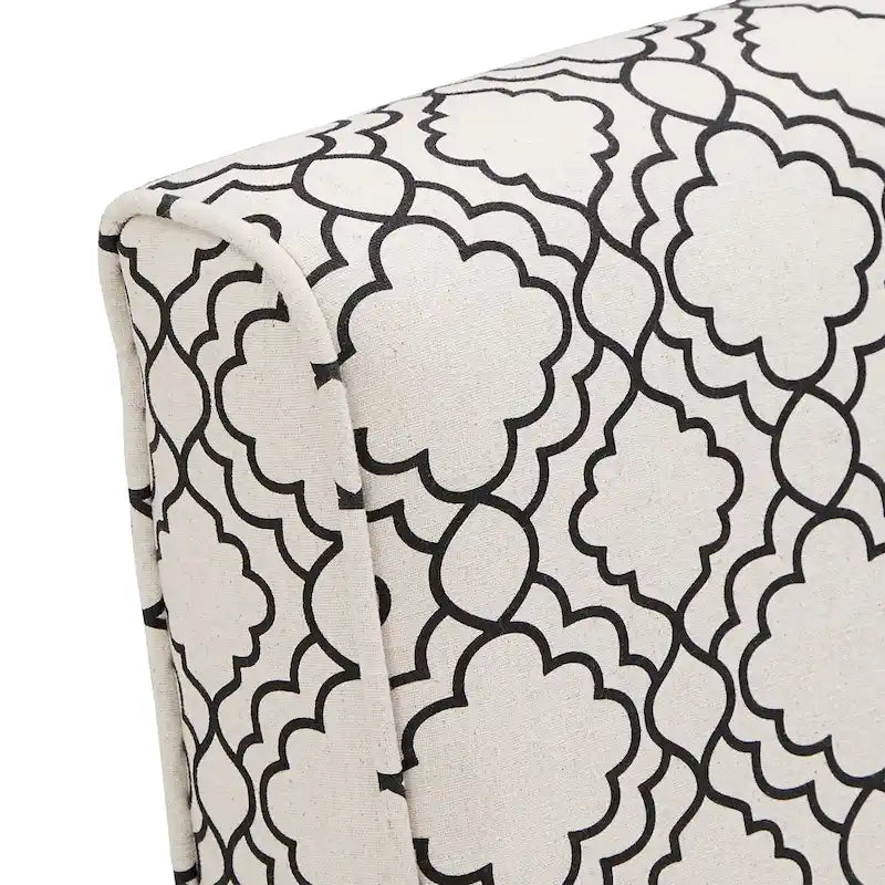Fabric Push-Back Recliner with Patterned Upholstery