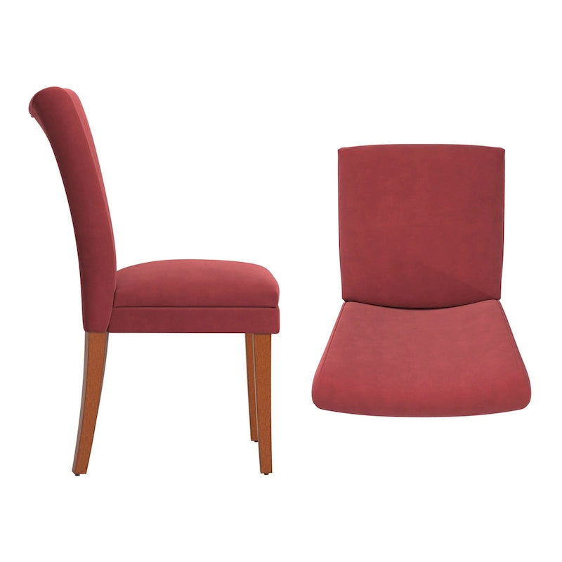 Upholstered Parsons Dining Chairs, Set of 2