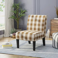 Contemporary Fabric Slipper Accent Chair with Tapered Legs