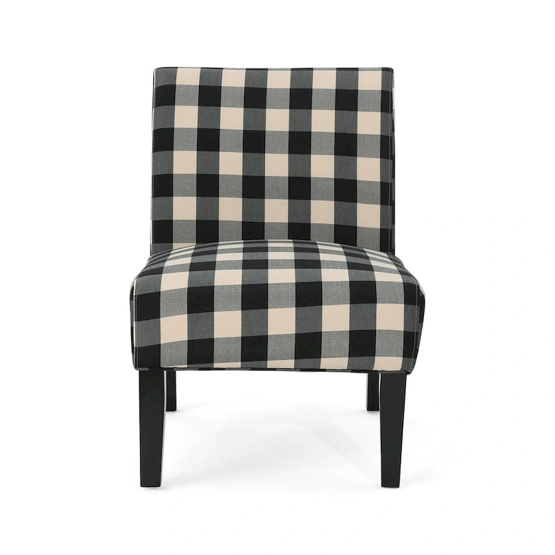 Contemporary Fabric Slipper Accent Chair with Tapered Legs