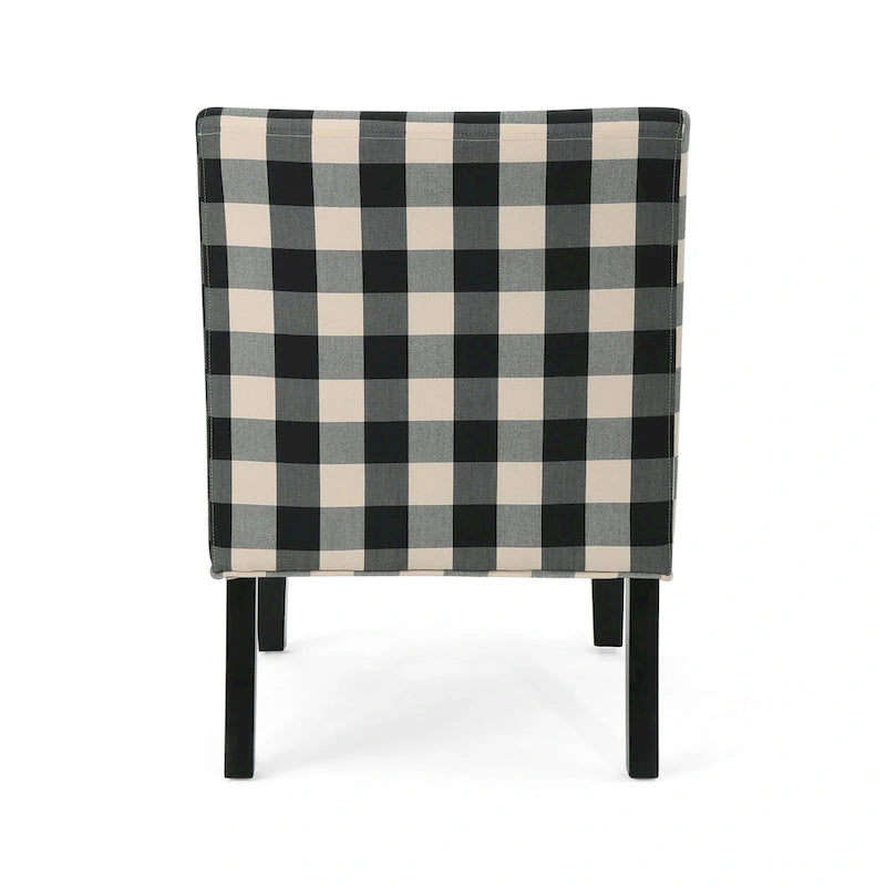 Contemporary Fabric Slipper Accent Chair with Tapered Legs