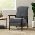 Upholstered Pushback Recliner with Wood Frame