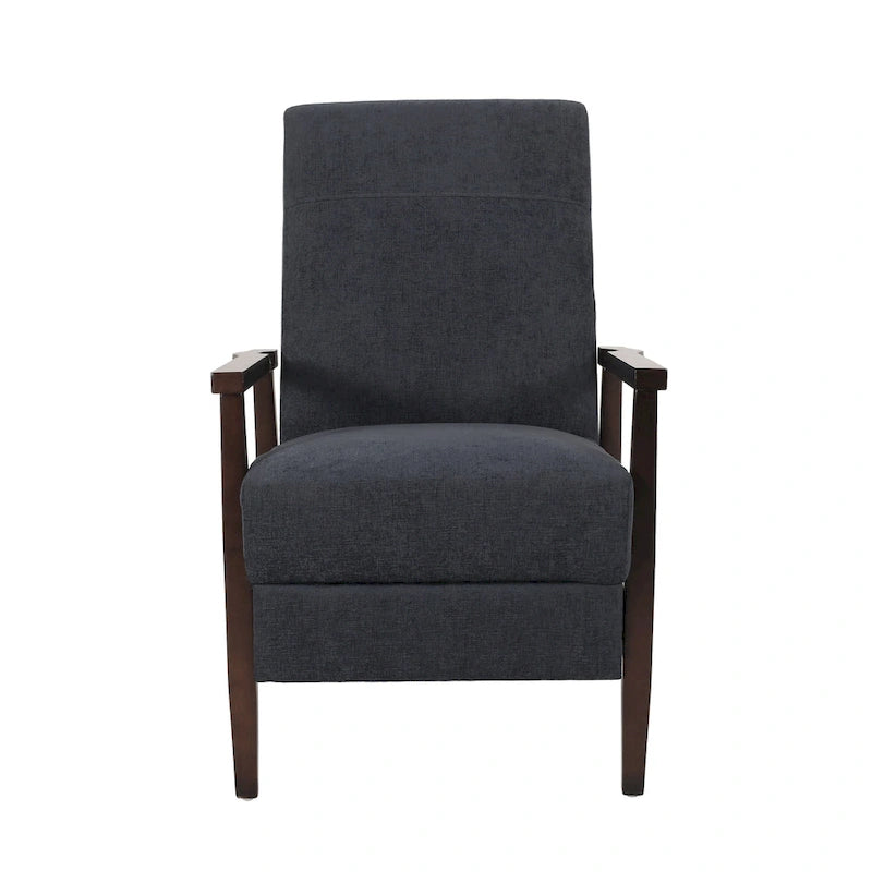 Upholstered Pushback Recliner with Wood Frame