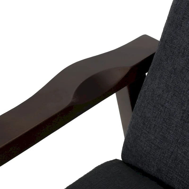 Upholstered Pushback Recliner with Wood Frame