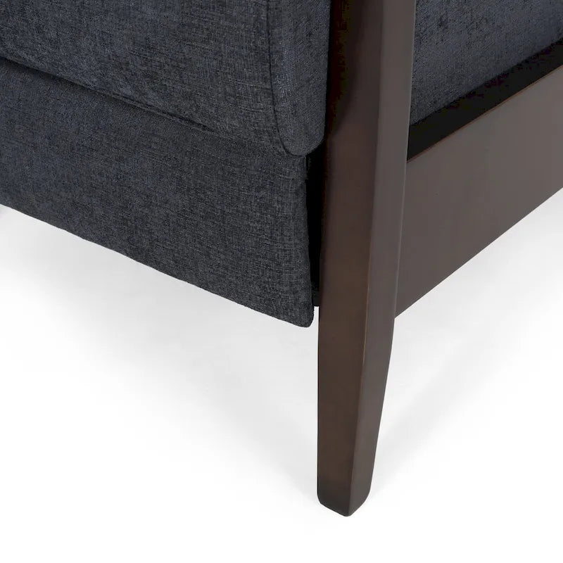 Upholstered Pushback Recliner with Wood Frame
