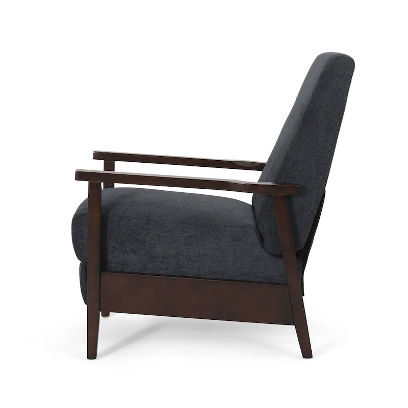 Upholstered Pushback Recliner with Wood Frame