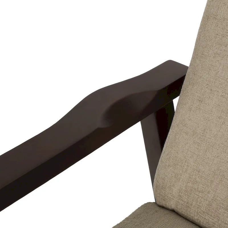 Upholstered Pushback Recliner with Wood Frame