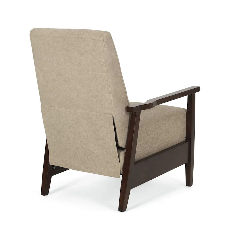 Upholstered Pushback Recliner with Wood Frame