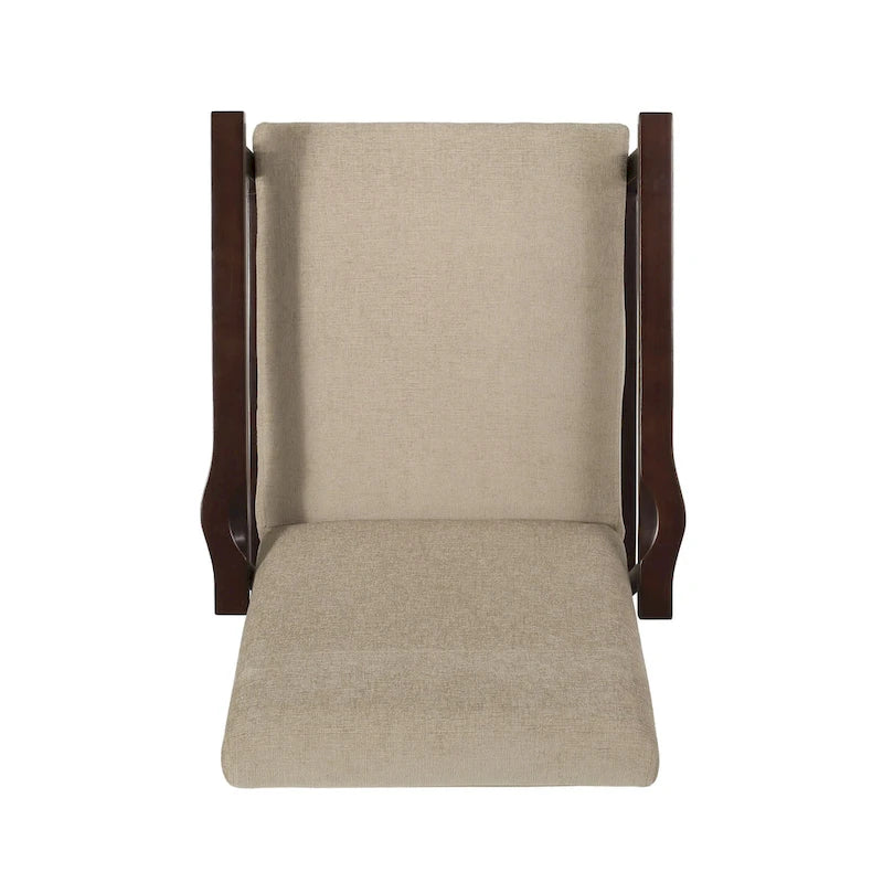 Upholstered Pushback Recliner with Wood Frame