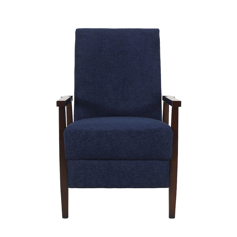 Upholstered Pushback Recliner with Wood Frame