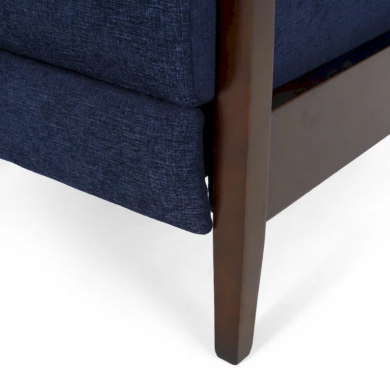Upholstered Pushback Recliner with Wood Frame