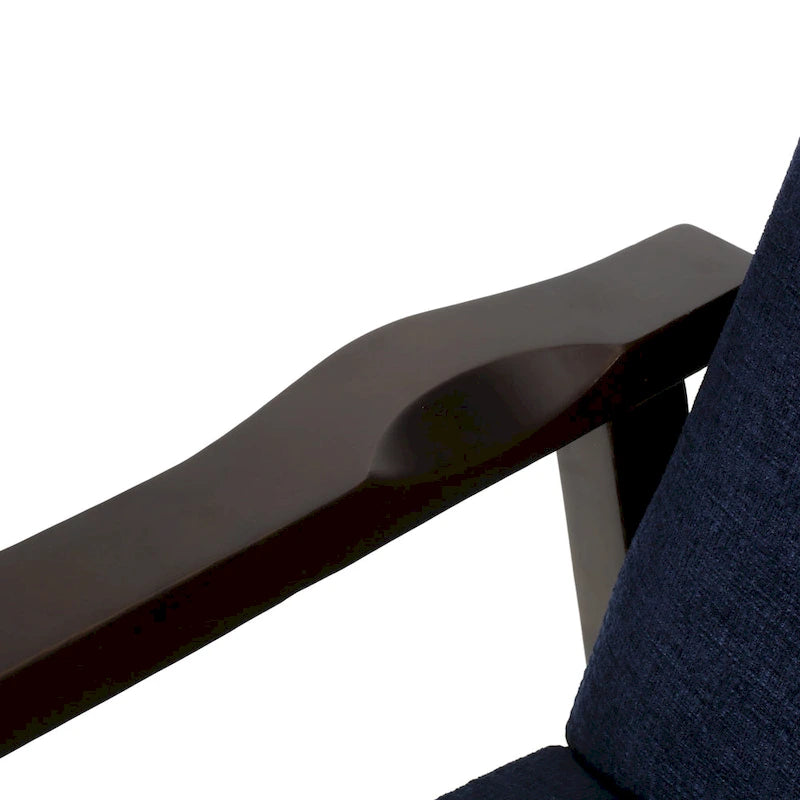 Upholstered Pushback Recliner with Wood Frame