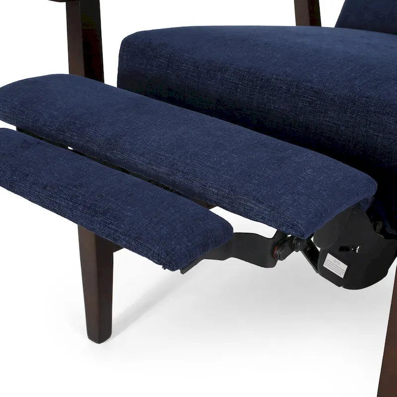 Upholstered Pushback Recliner with Wood Frame