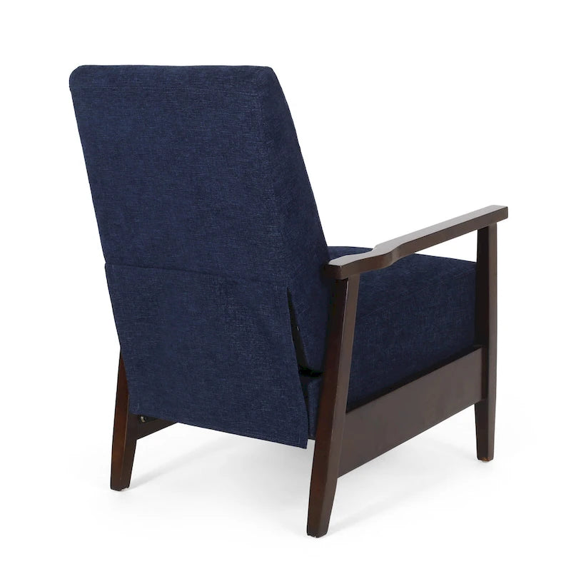 Upholstered Pushback Recliner with Wood Frame