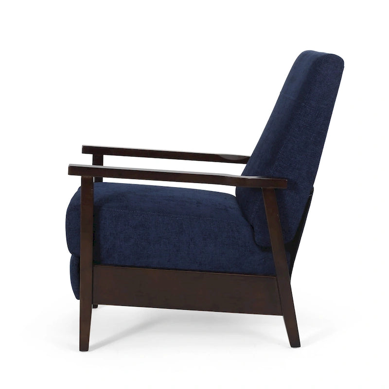 Upholstered Pushback Recliner with Wood Frame