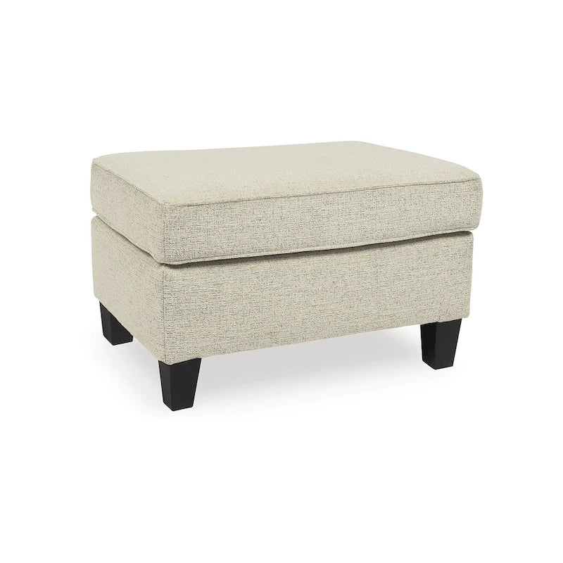 Stone Oversized Chenille Ottoman