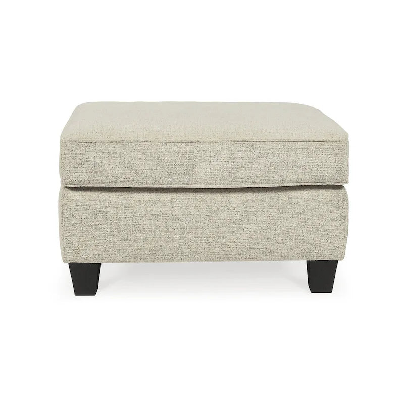 Stone Oversized Chenille Ottoman