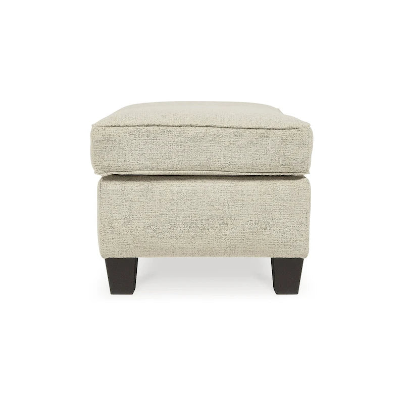 Stone Oversized Chenille Ottoman