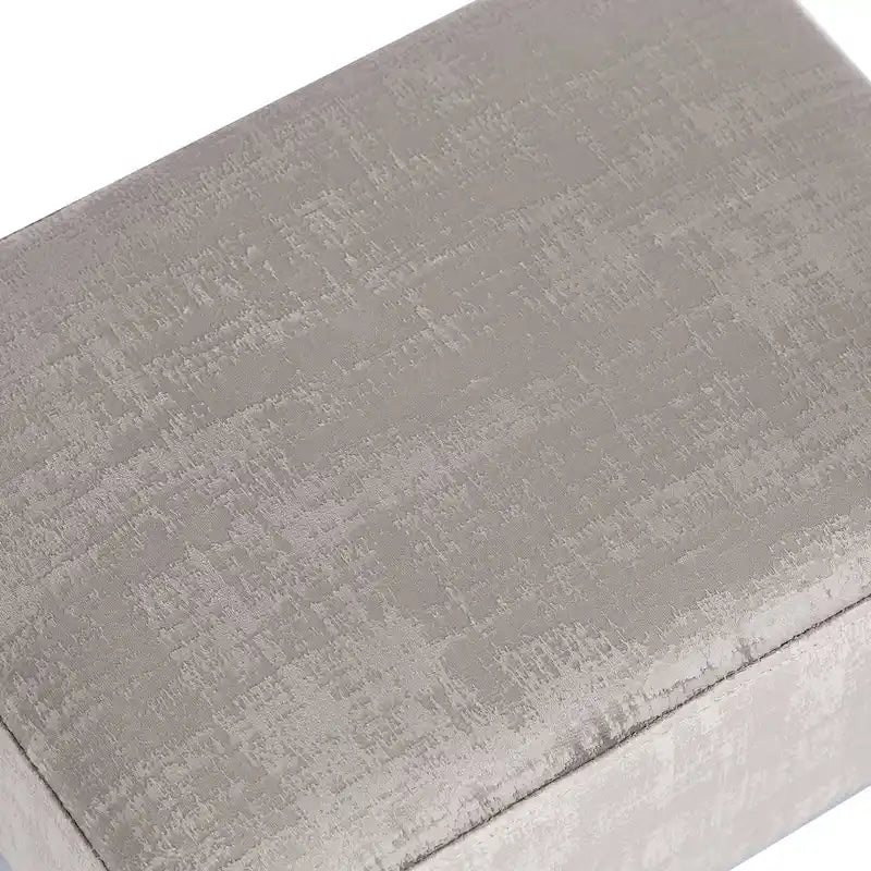 15-Inch Velvet Ottoman Footstool with Hidden Storage