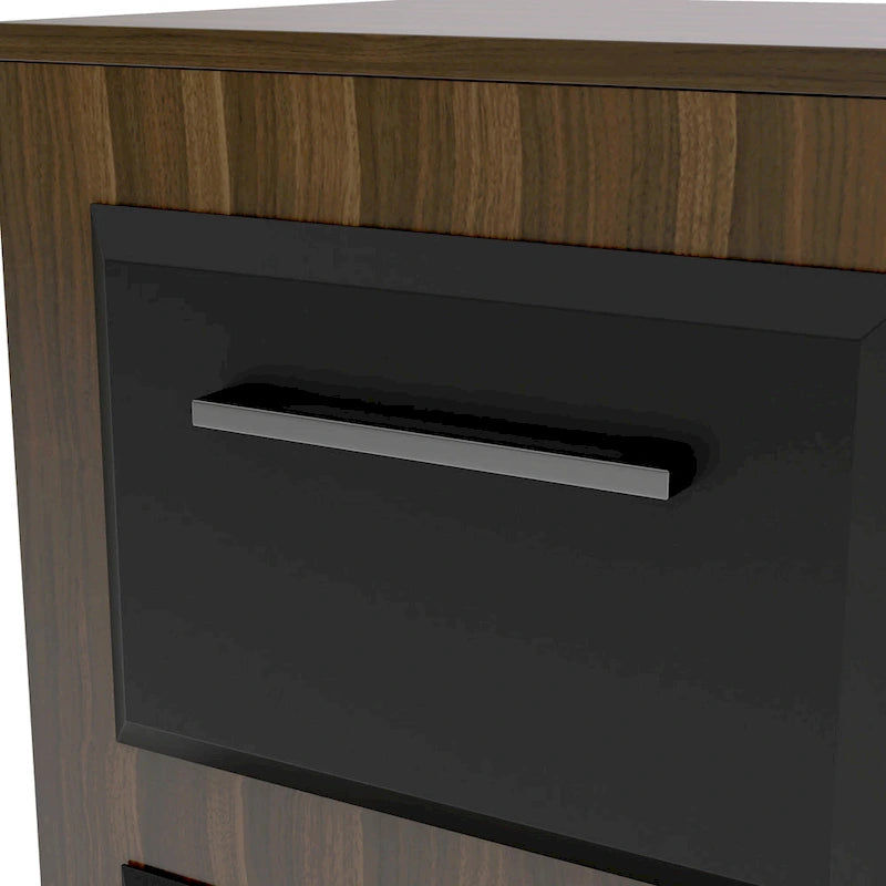 Two-Drawer Mobile File Cabinet with Iron Bar Pulls