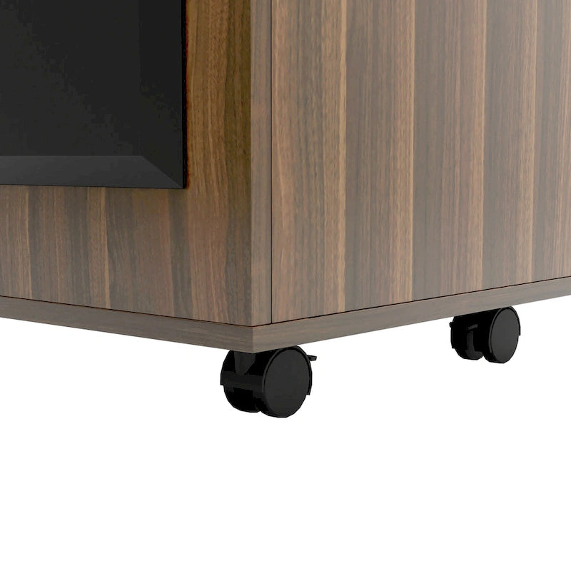 Two-Drawer Mobile File Cabinet with Iron Bar Pulls