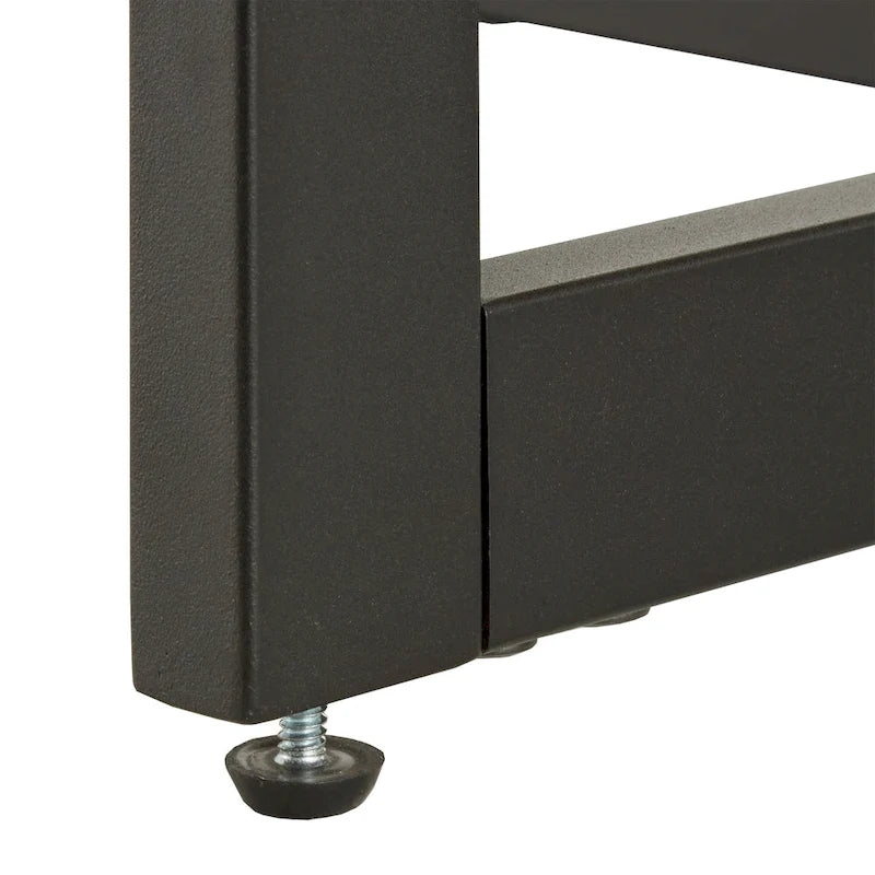Beistelltisch in Holzoptik mit Schublade und Metallgestell