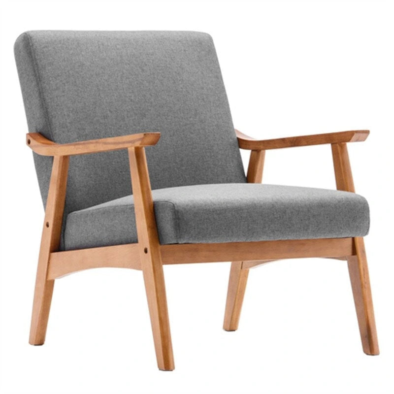 Mid-Century Modern Wood Frame Accent Chair