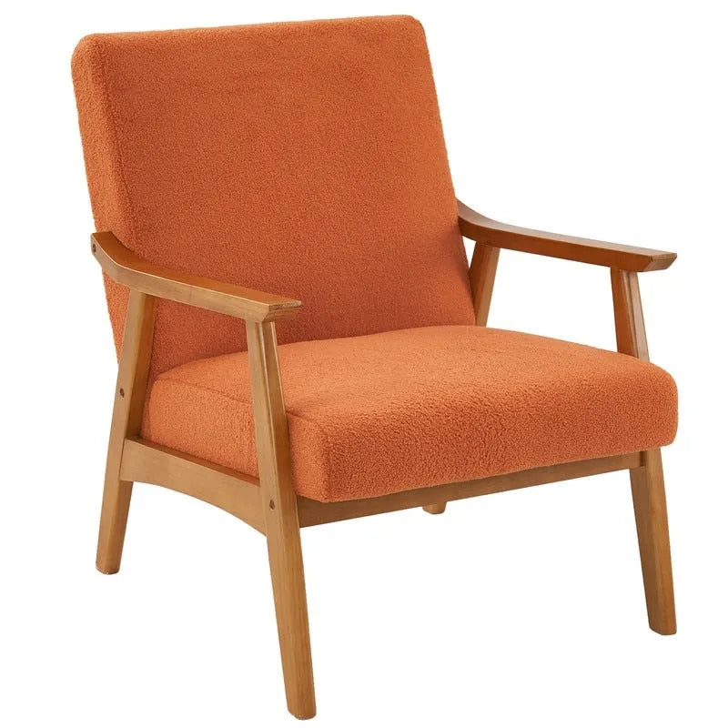 Mid-Century Modern Wood Frame Accent Chair