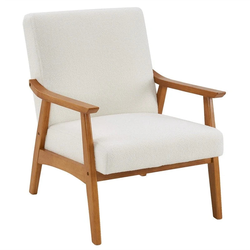 Mid-Century Modern Wood Frame Accent Chair