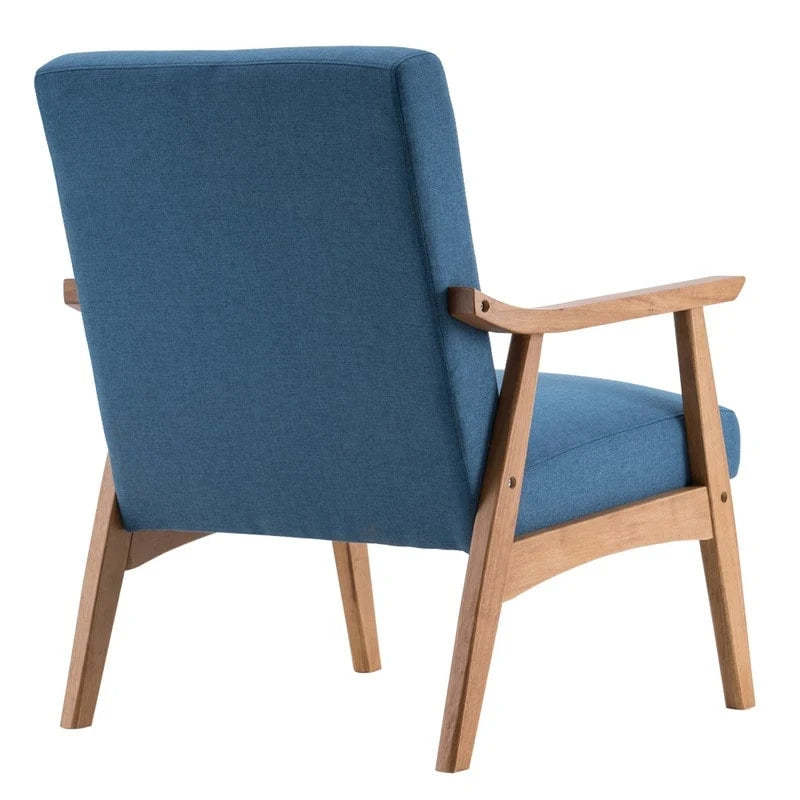 Mid-Century Modern Wood Frame Accent Chair
