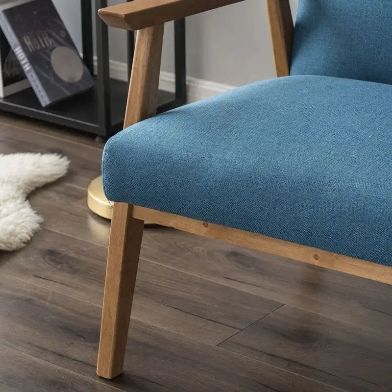 Mid-Century Modern Wood Frame Accent Chair