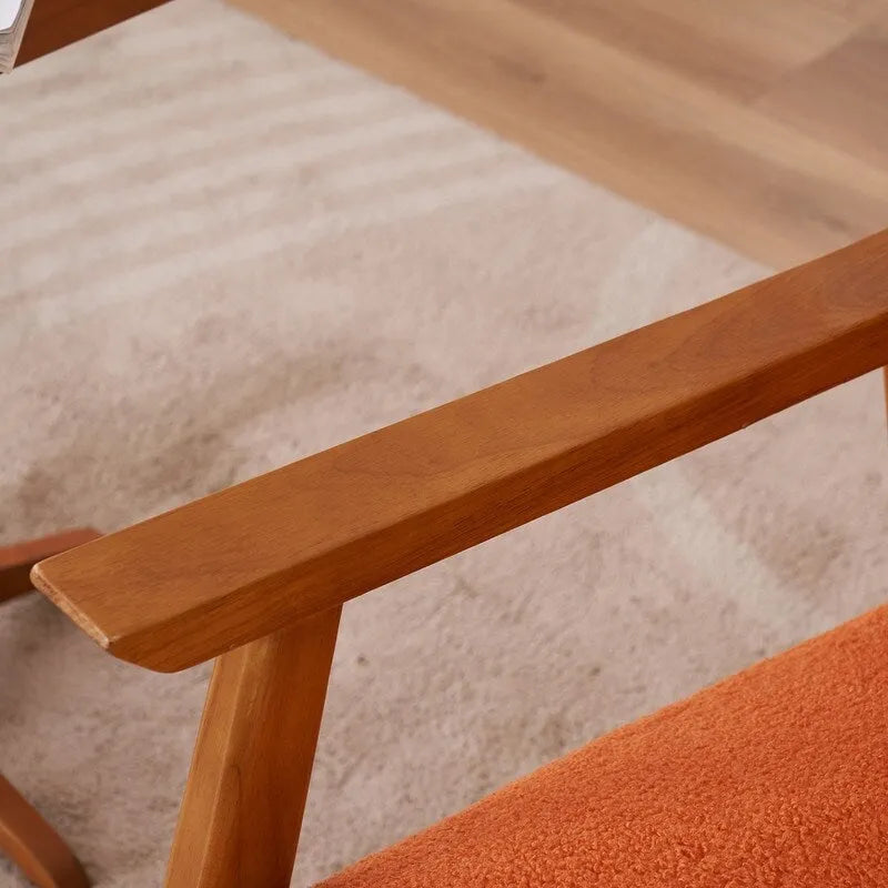 Mid-Century Modern Wood Frame Accent Chair