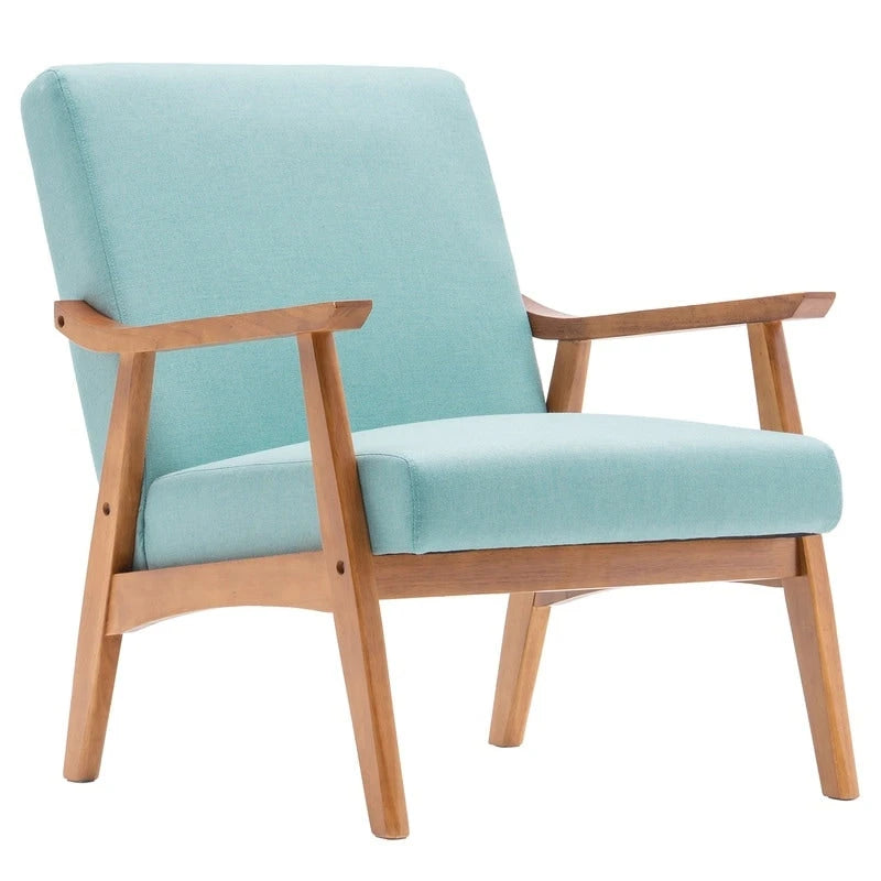 Mid-Century Modern Wood Frame Accent Chair