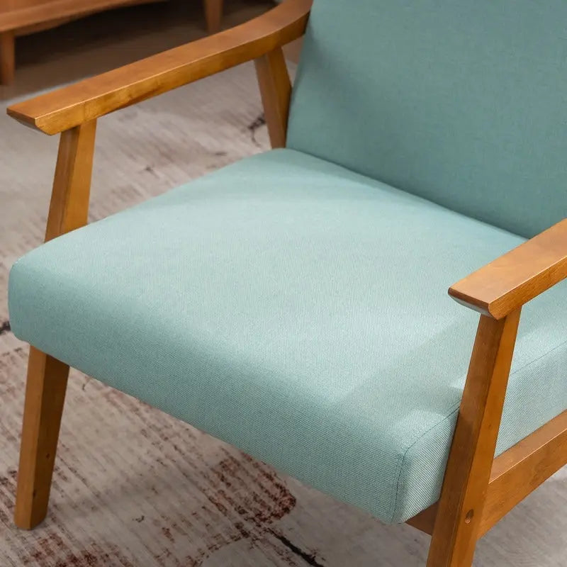 Mid-Century Modern Wood Frame Accent Chair