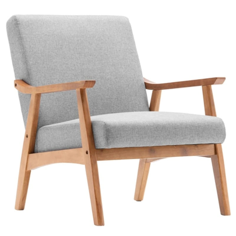 Mid-Century Modern Wood Frame Accent Chair