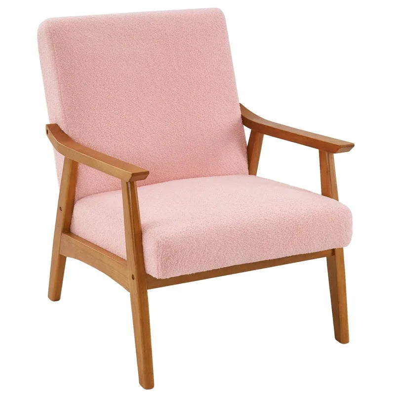 Mid-Century Modern Wood Frame Accent Chair