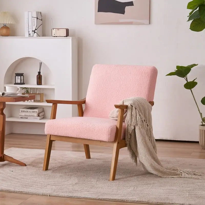 Mid-Century Modern Wood Frame Accent Chair